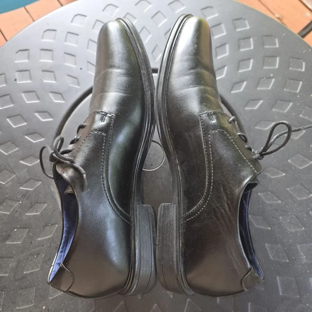 Perry Ellis Portfolio CARLOS Ultra Foam Oxford Dress Shoes Black Men’s Size 13